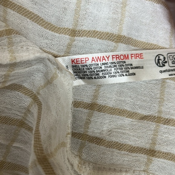 NWT Free People Marigold Gauzy Plaid Tiered Maxi Dress in Canvas Combo Sz XL - Picture 16 of 16